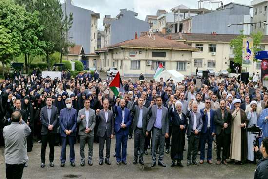 تجمع دانشگاهیان گیلانی در حمایت از مردم غزه و محکومیت جنایات اسرائیل